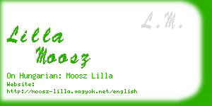 lilla moosz business card